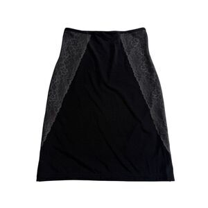 Spanx Assets Red Hot Label Half Slip Black Lace Insets Sz L